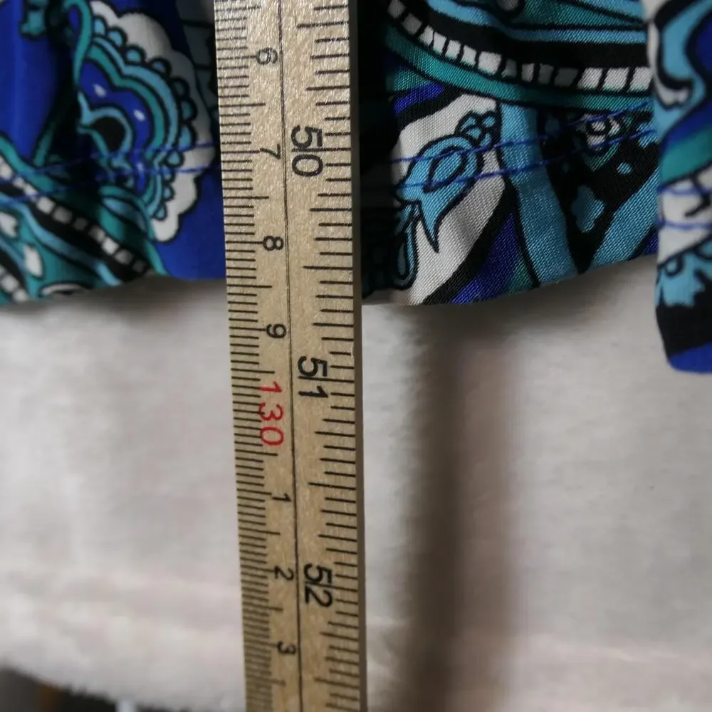 INC International Concepts Dress Womens Petite M Blue Paisley Maxi Strappy Boho - Picture 9 of 11